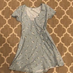 Hollister light green wrap dress